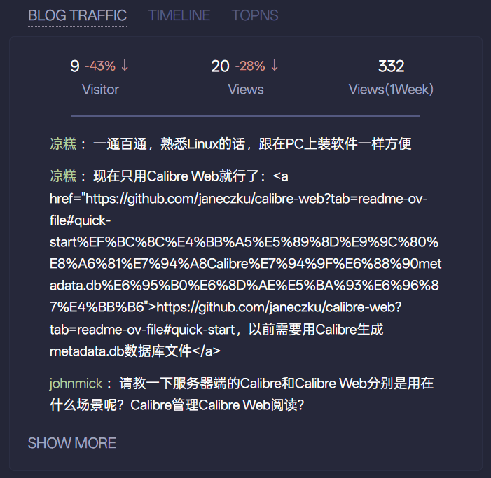 博客数据堆叠